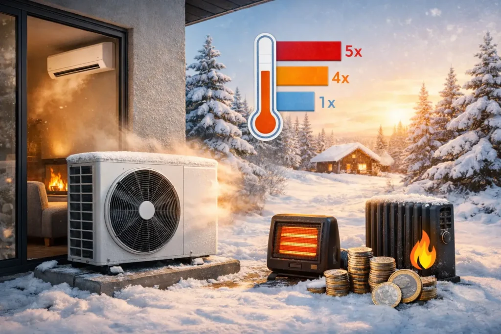 economies energie hiver climatisation reversible